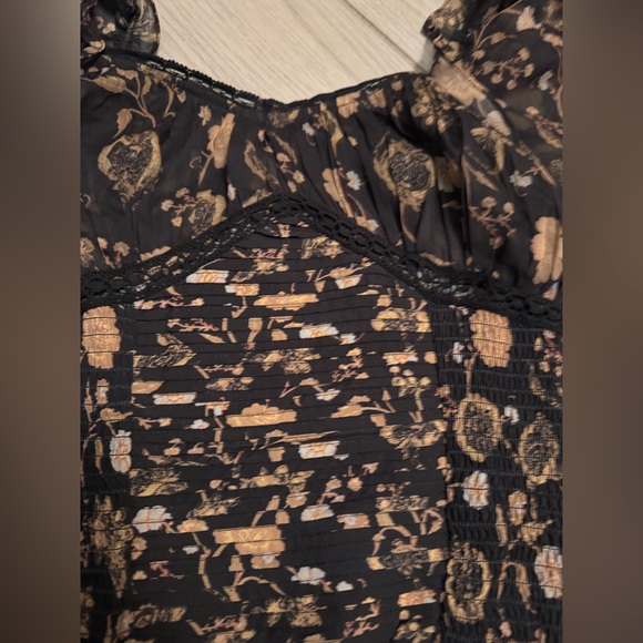 NWT Free People Brunch Date Bodysuit in Black combo Size Small - Picture 6 of 16